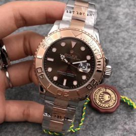 Picture of Rolex Ym Yacht Series Brown Face Rose Shell Diamond Belt 40mm12mm44mm14mm _SKU0906182327215000